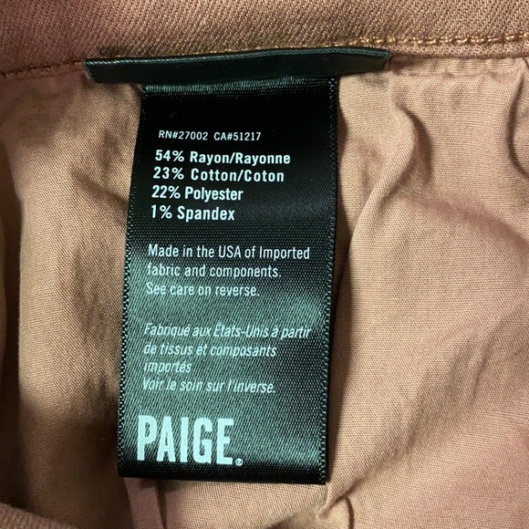 Paige Federal Straight Leg Jeans Dusted Rose - Picture 6 of 7
